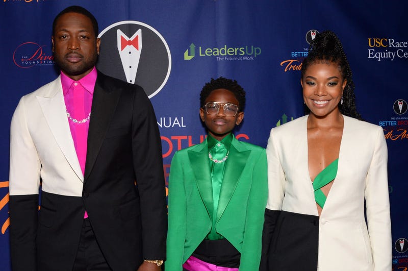 wyane Wade, Zaya Wade and Gabrielle Union attend the Better Brothers Los Angeles 6th annual Truth Awards at Taglyan Complex on March 07, 2020 in Los Angeles, California.