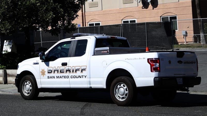 A San Mateo County sheriff vehicle blocks an entrance to a Fairfield Inn and Suites hotel that will house quarantined passengers from the Princess Cruises Grand Princess cruise ship on March 12, 2020 in San Carlos, California. 