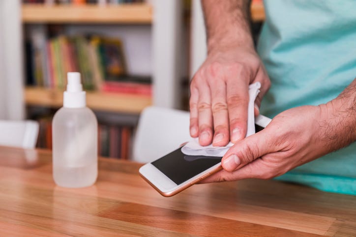 Cleaning A Cell Phone