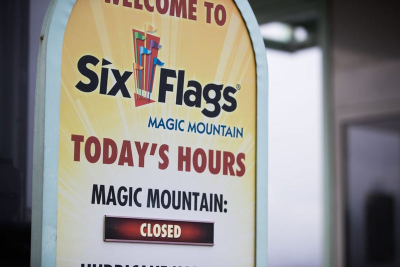  Six Flags Magic Mountain is closed as the coronavirus continues to spread across the United States on March 14, 2020 in Valencia, California