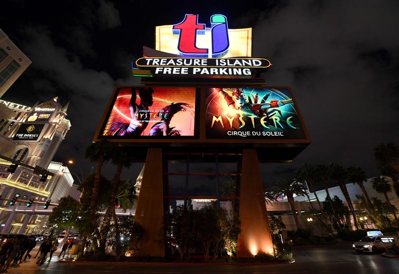 The marquee at the Treasure Island Hotel & Casino