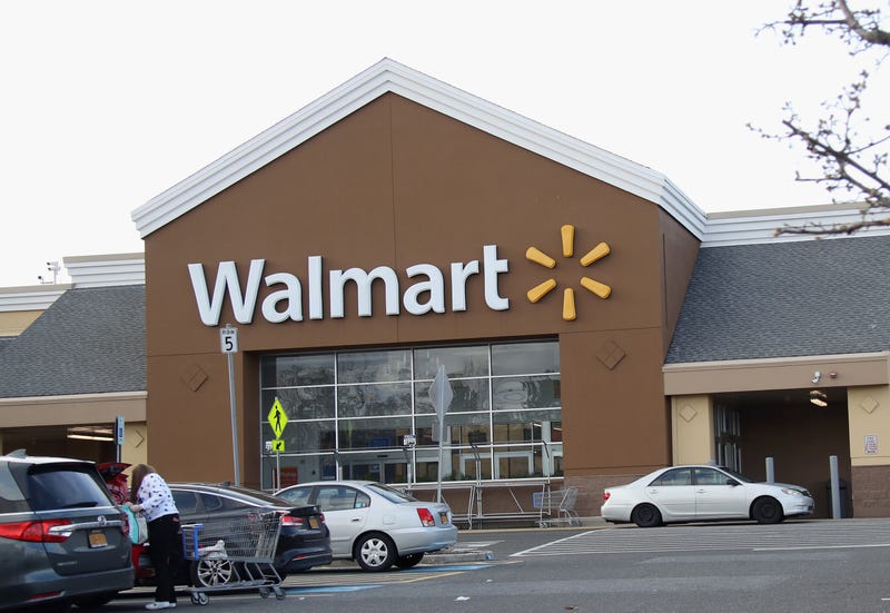 EAST SETAUKET, NEW YORK - MARCH 16: An image of the sign for Walmart as photographed on March 16, 2020 in East Setauket, New York.