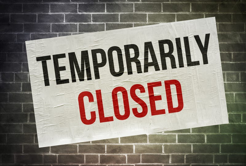 temporarily closed sign