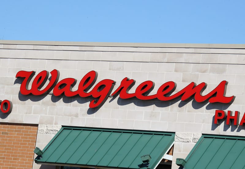 An image of the sign for a Walgreens as photographed on March 18, 2020 in Hicksville, New York. 