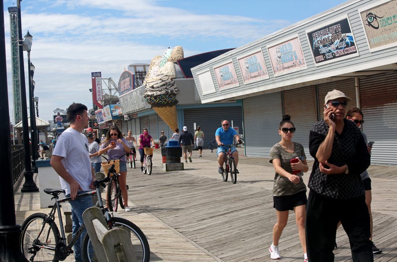 File photo: People traverse the Seaside Heights boardwalk in Seaside Heights, New Jersey