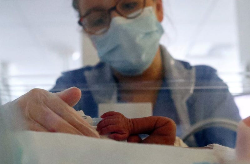 Neonatal Nurse Layla Bridges cares for a premature baby in the Neonatal Intensive Care Unit at the Lancashire Women and Newborn Centre at Burnley General Hospital.