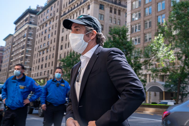 Michael Cohen, Presidents Trump's former attorney arrives at his Park Avenue home after being released from federal prison on furlough due to medical concerns related to Covid-19 on May 21, 2020 in New York City.
