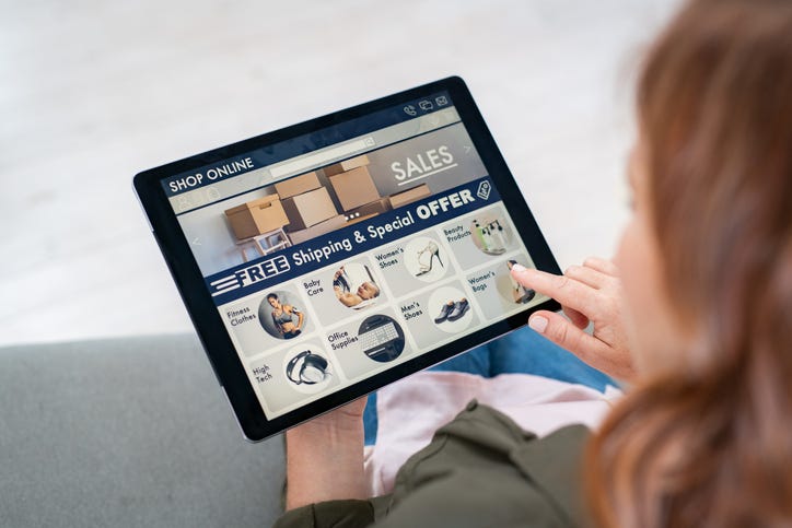 Woman Shopping Online