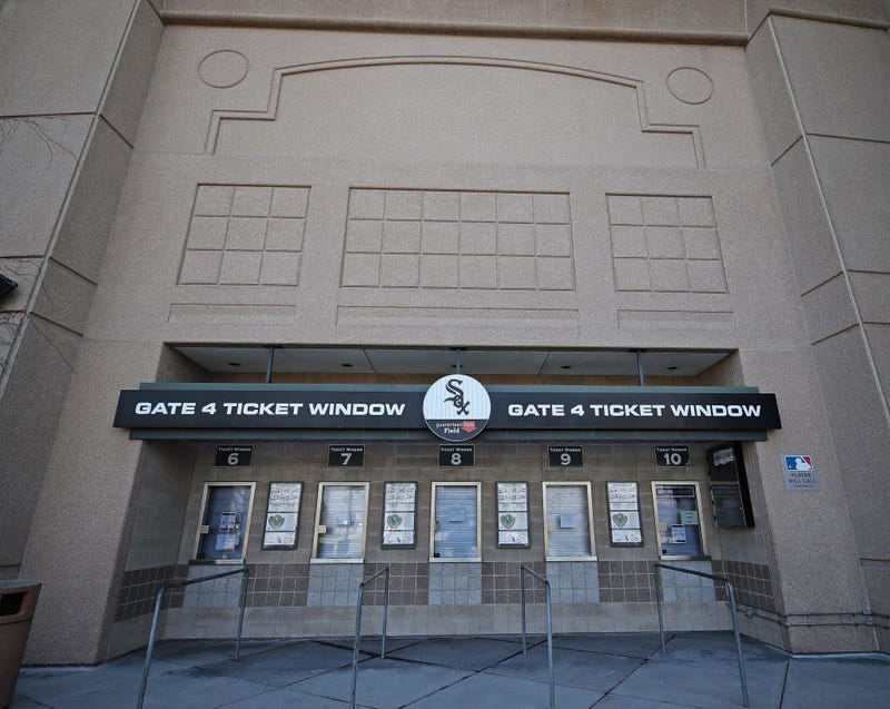 A general view some ticket windows at Guaranteed Rate Field