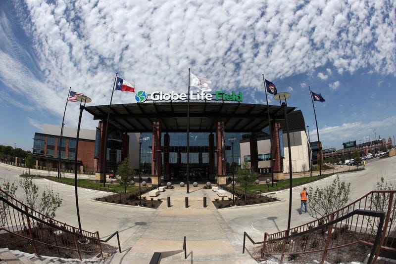  general view of Globe Life Field, the new home of the Texas Rangers on March 26, 2020 in Arlington, Texas. 