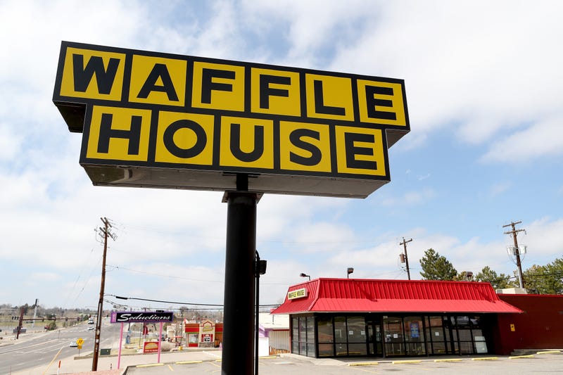 THORNTON, COLORADO - MARCH 26: A Waffle House restaurant sits closed after the restaurant chain closed at least 420 locations due to the COVID-19 crisis on March 26, 2020 in Thornton, Colorado. With reported sales down 70 percent, Waffle House is known for staying open 24 hours a day, seven days a week, and has become a barometer in the past to to determine the severity of a disaster if they close.