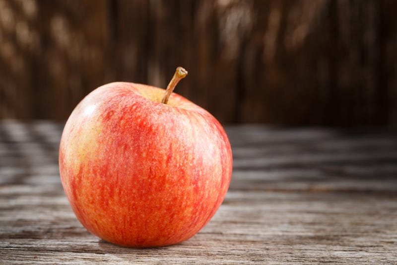 Red apple fruit on the table