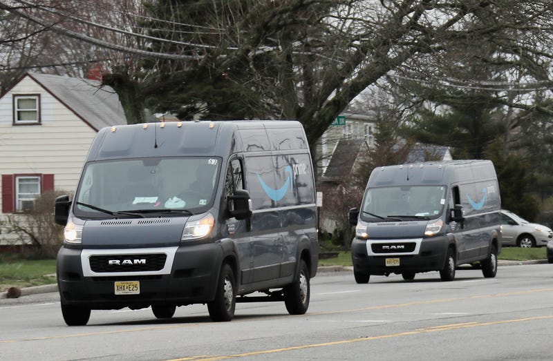 An Amazon van pictured in March 2020. Not the specific van that killed an 18-year-old cyclist on Friday.