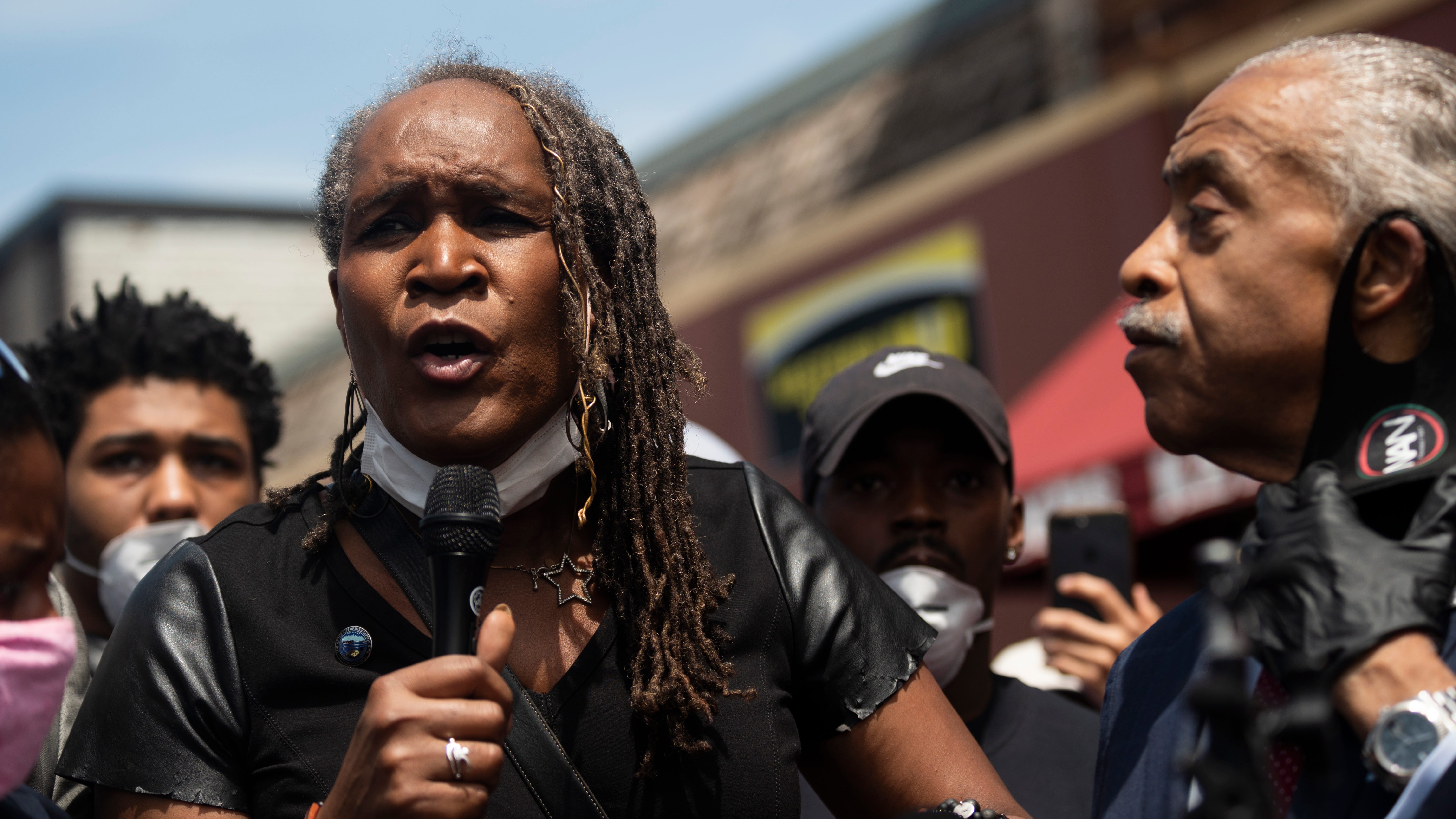 Council Vice President Jenkins blocked in by activists until she agreed to their demands