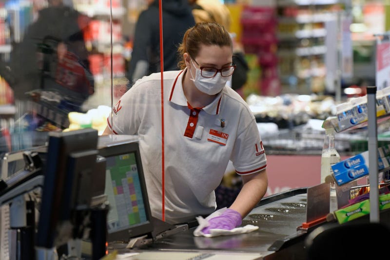 Grocery store workers