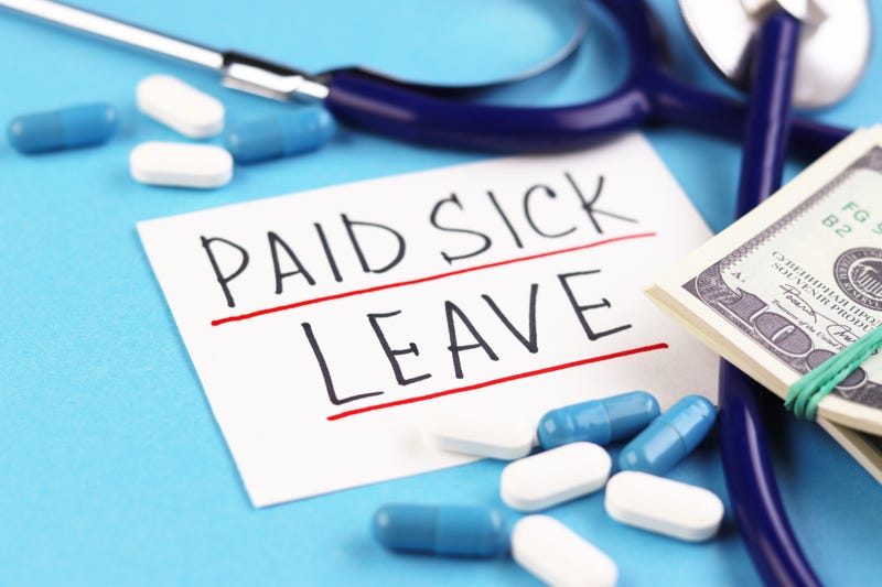 Paid sick time graphic.