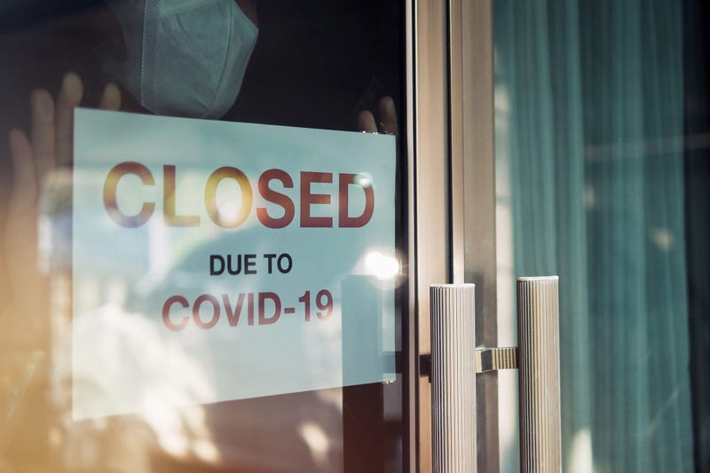 Closed due to COVID sign