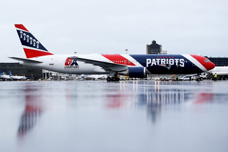 The New England Patriots plane.