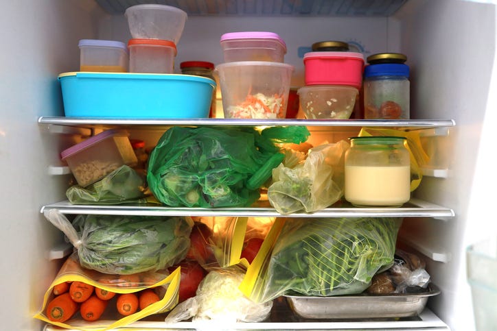 leftovers in fridge