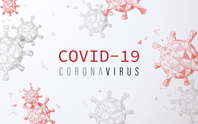Abstract 3D of Coronavirus background. Close-up from microscope of virus. 