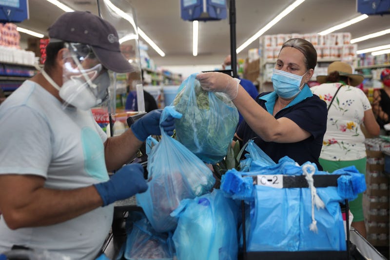 Masked workers
