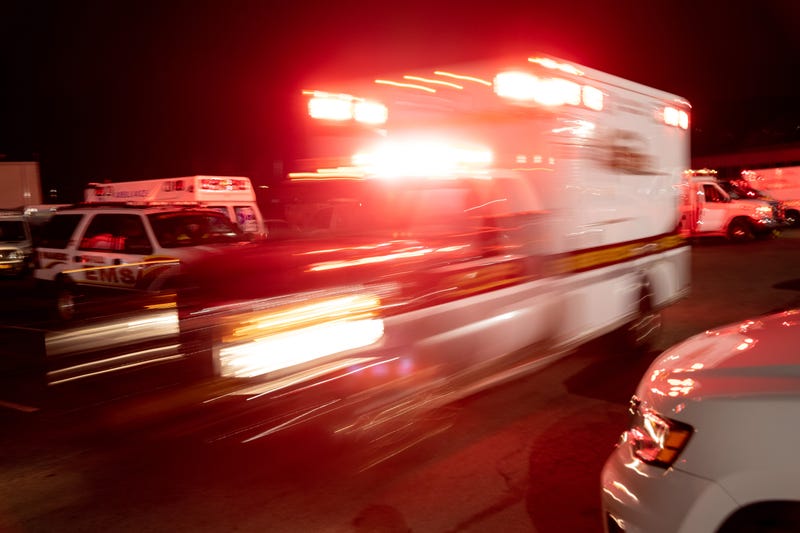 Ambulance responding to a call in April 2020