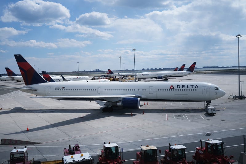 Delta planes sit on the tarmac at John F. Kennedy Airport (JFK).