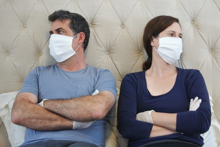 Couple Tired Of Quarantine