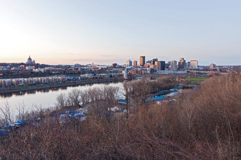 St. Paul riverfront and skyline
