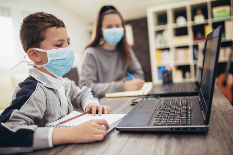 Students in face mask
