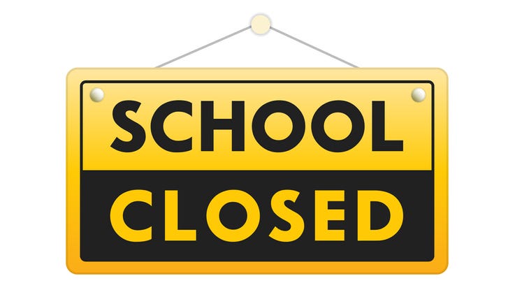 School closings around DFW due to weather