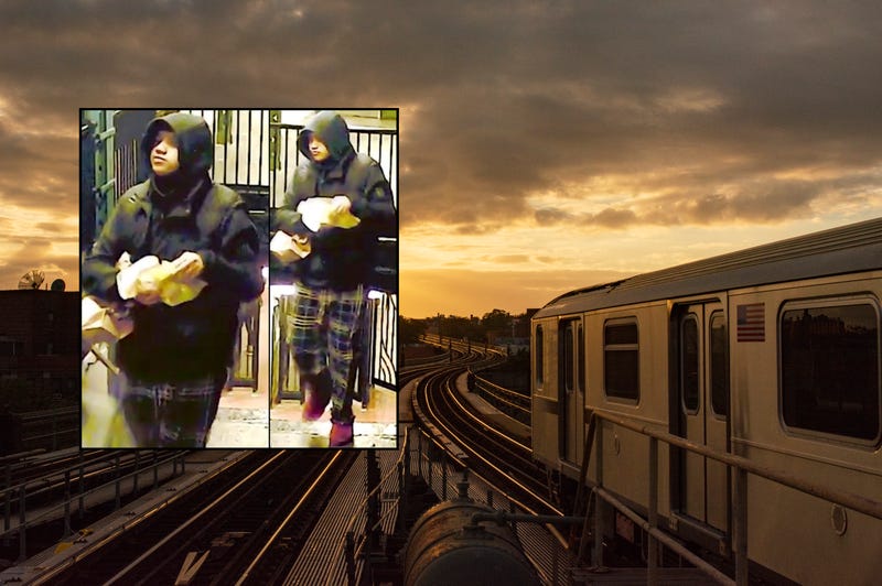 Cameras captured one of the four suspects believed to be behind the vicious attack on the 7 line