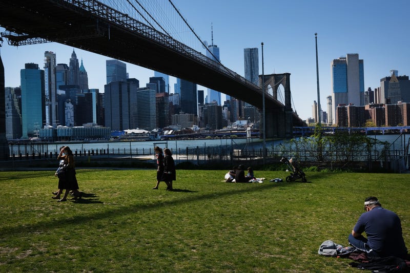 A lawn at Brooklyn Bridge Park. The body of a 13-year-old girl was discovered along the shore at the park on Monday.
