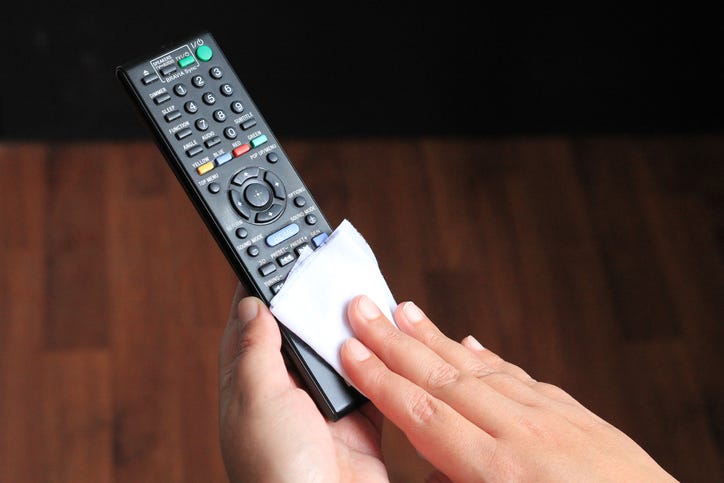 Cleaning TV Remote