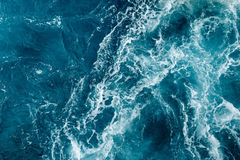 Waves in a sea.