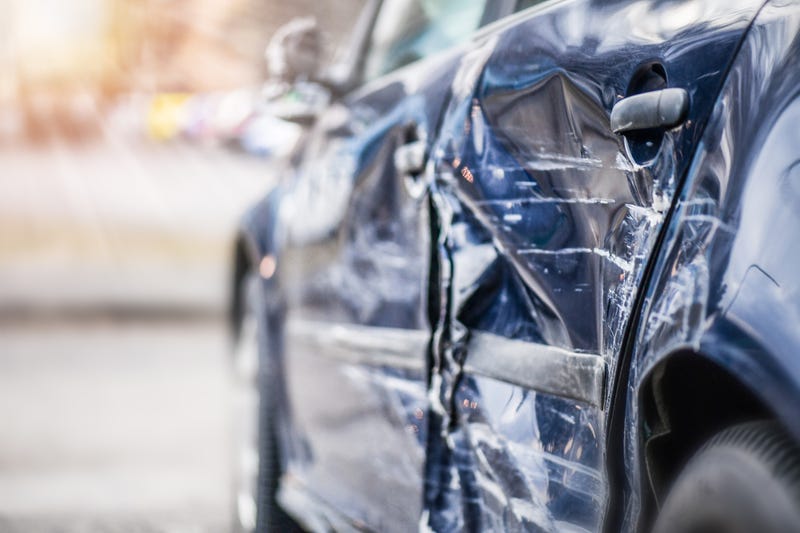 Automobile accident on street.