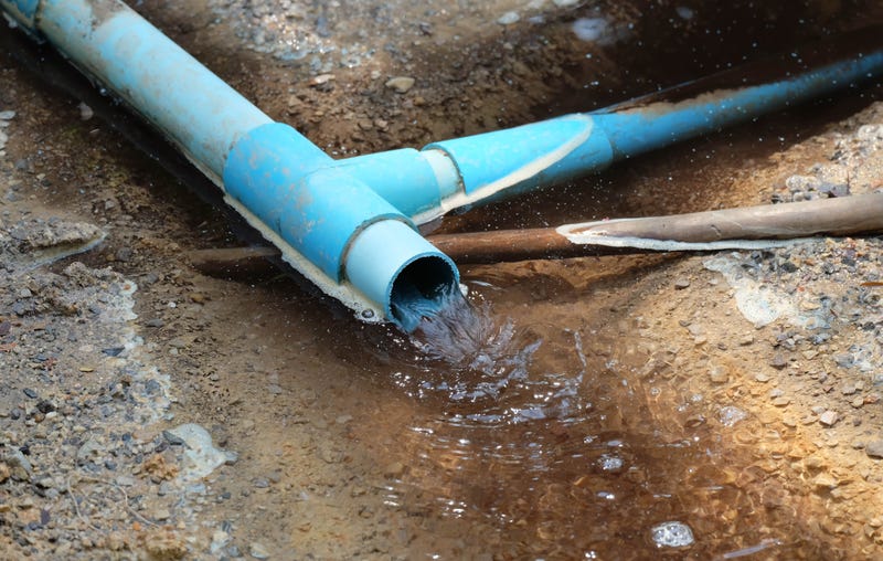 water from pipe