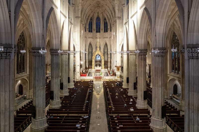 Mass is celebrated at St. Patrick's Cathedral on June 28, 2020 in New York City.