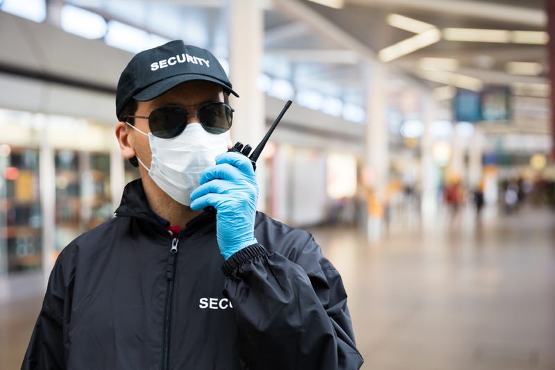 Mall security stock photo.