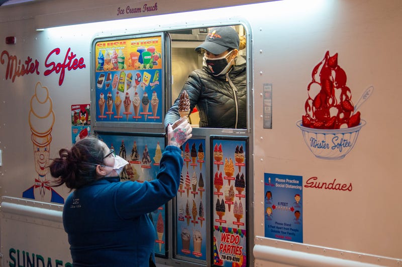 A Mister Softee Ice Cream truck in New York City, not the specific one that critically injured a child on Saturday.