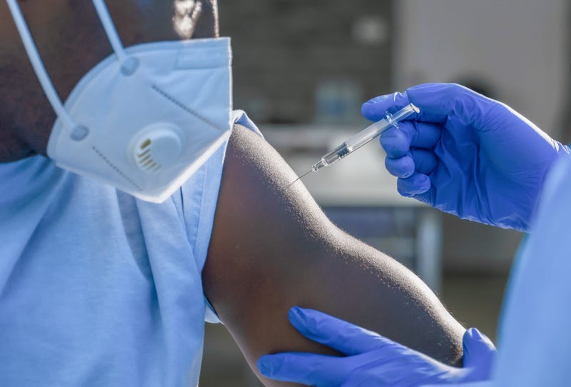 A vaccine is being administered.