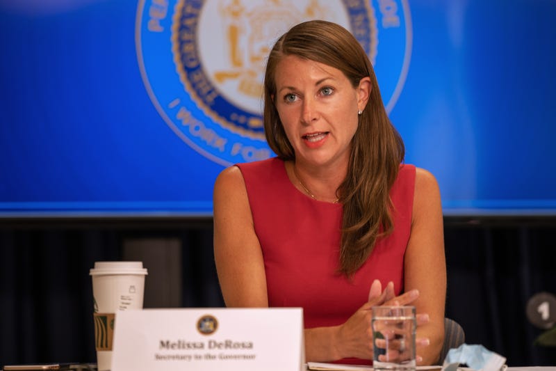 New York Secretary to the Governor Melissa DeRosa speaks during a COVID-19 briefing on July 6, 2020 in New York City