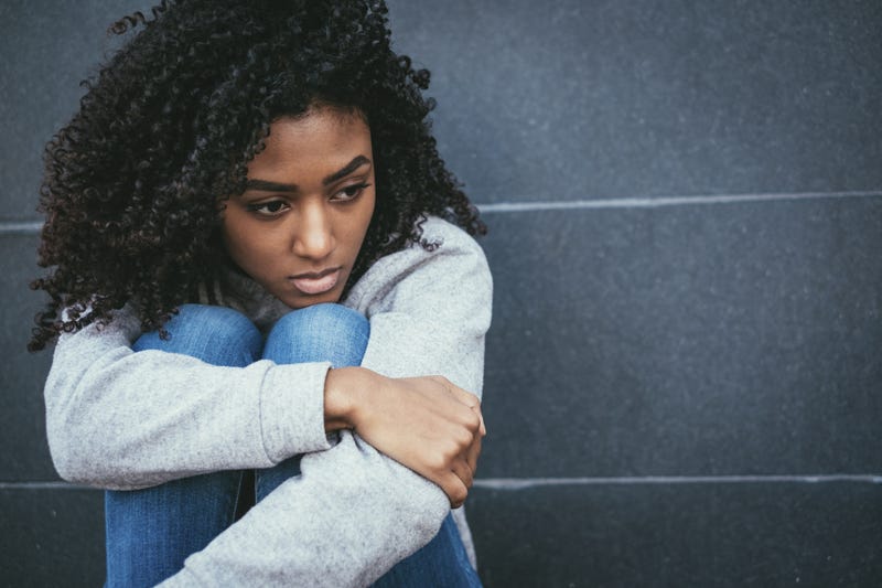 A young woman, mental health.