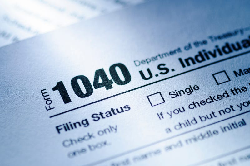 Tax forms stock photo.