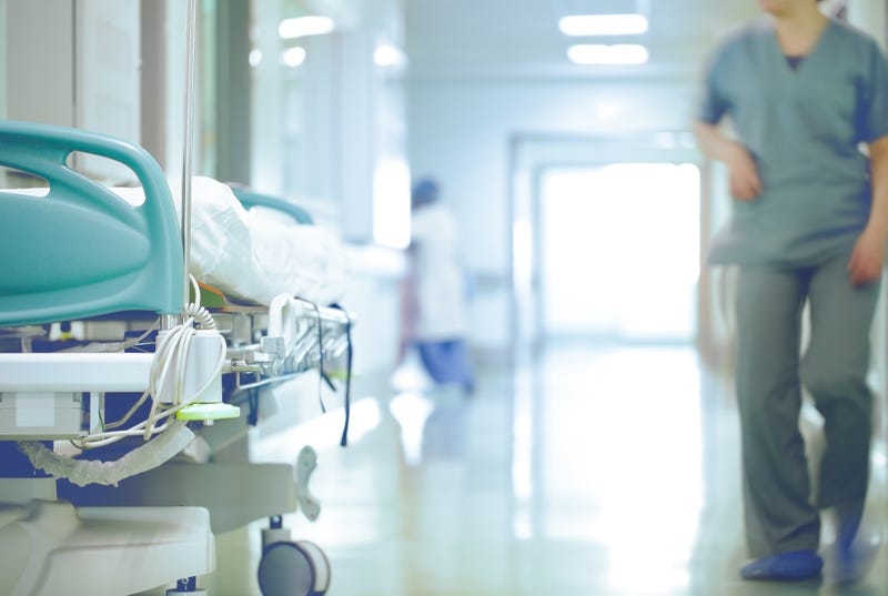 Hospital bed. 