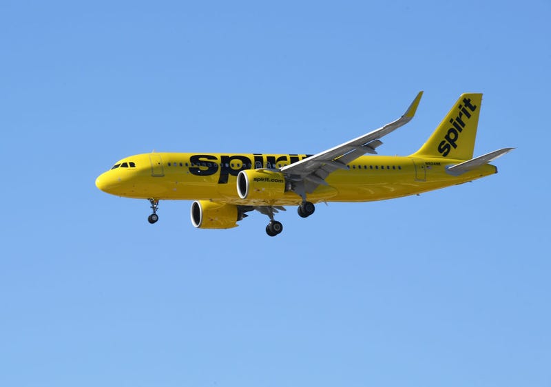 A Spirit Airlines airplane. 