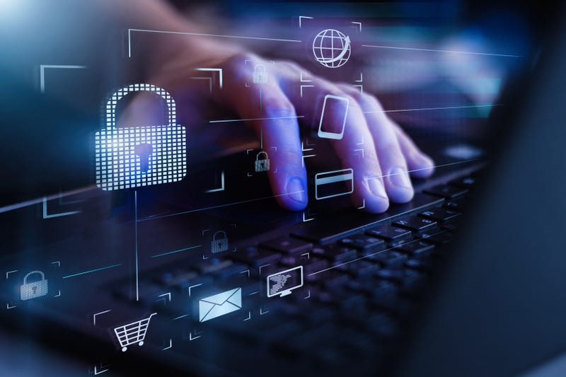 Data protection and secure online payments. Cyber internet security technologies and data encryption .