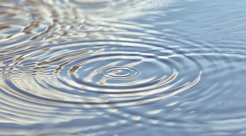 Ripples in pond water