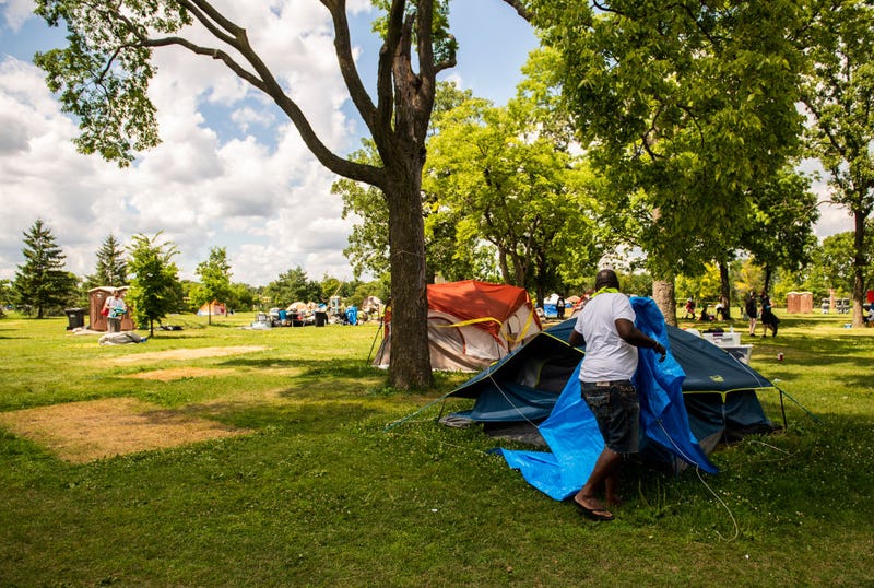 Homeless encampment