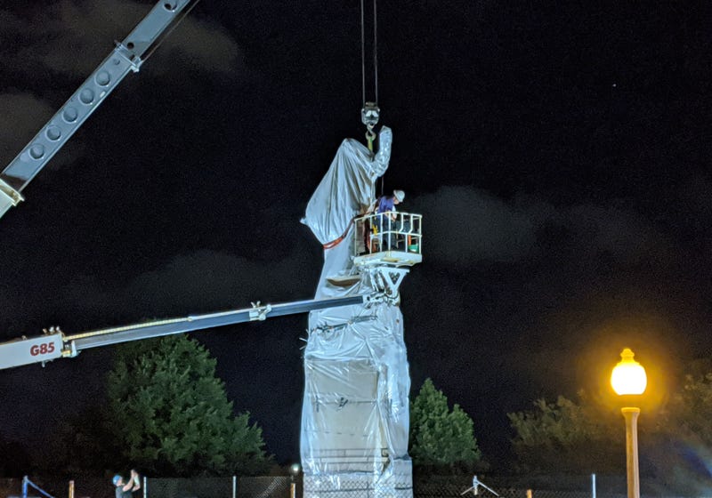 statue of Christopher Columbus removed
